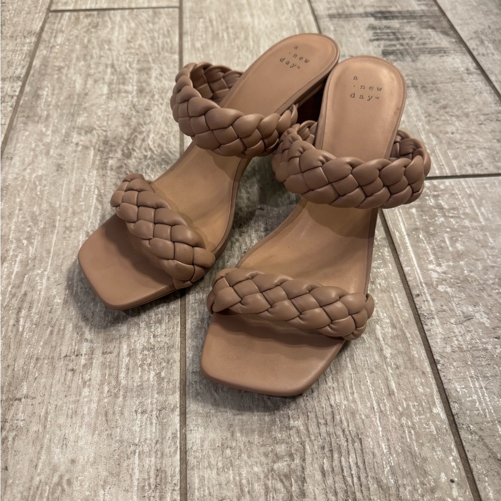 A New Day Women's Braided Sandals in Tan